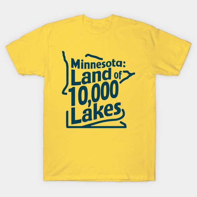 Minnesota Land of 10,000 Lakes T-Shirt by Moulezitouna